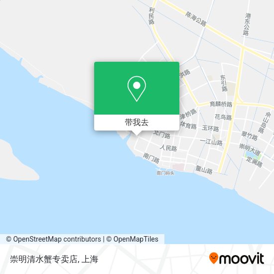 崇明清水蟹专卖店地图
