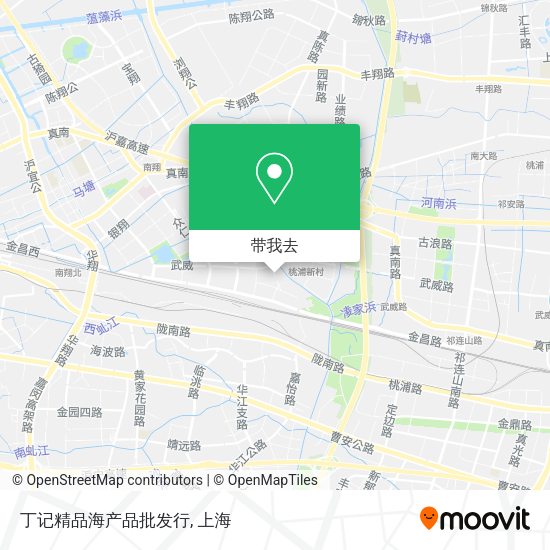 丁记精品海产品批发行地图