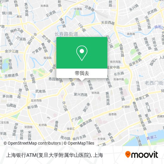 上海银行ATM(复旦大学附属华山医院)地图