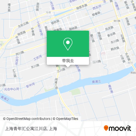 上海青年汇公寓江川店地图