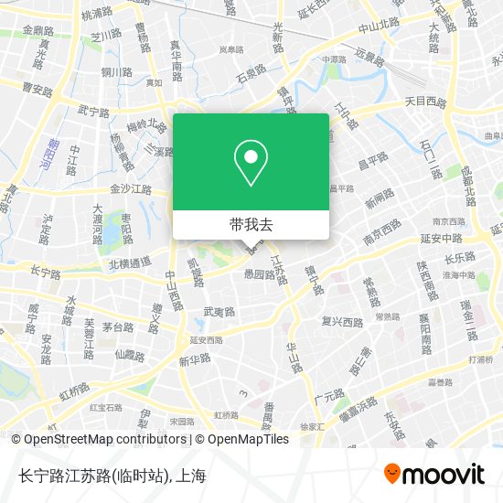 长宁路江苏路(临时站)地图