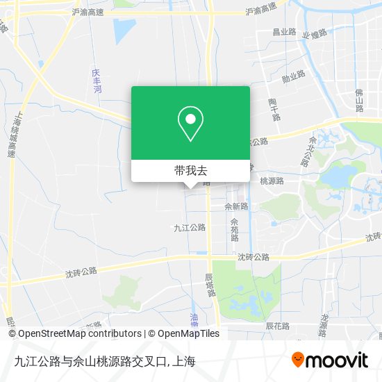 九江公路与佘山桃源路交叉口地图
