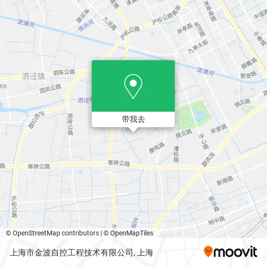 上海市金波自控工程技术有限公司地图