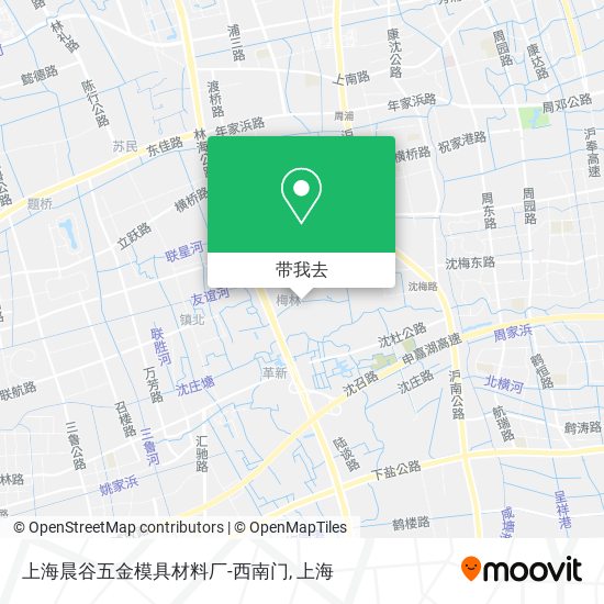 上海晨谷五金模具材料厂-西南门地图