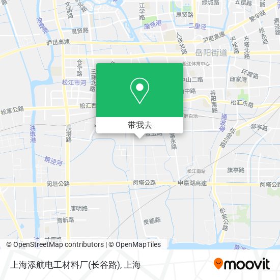 上海添航电工材料厂(长谷路)地图