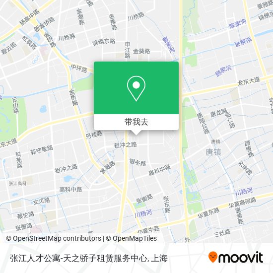 张江人才公寓-天之骄子租赁服务中心地图