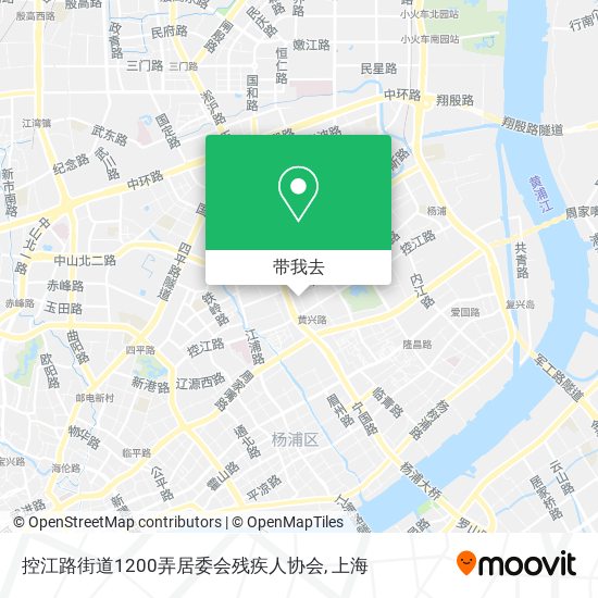 控江路街道1200弄居委会残疾人协会地图