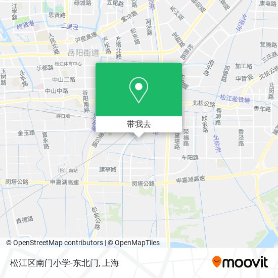 松江区南门小学-东北门地图