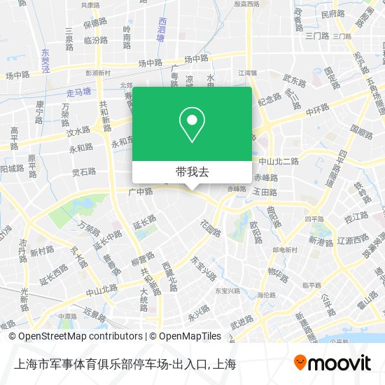 上海市军事体育俱乐部停车场-出入口地图