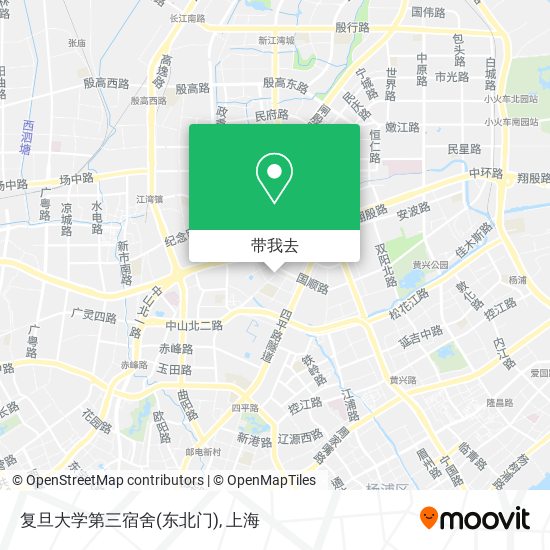 复旦大学第三宿舍(东北门)地图