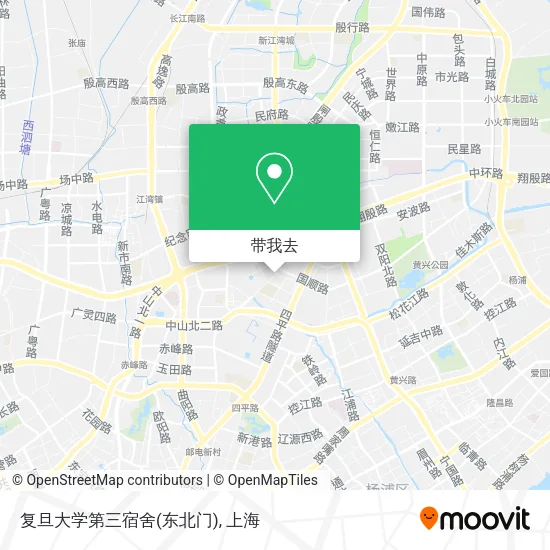 复旦大学第三宿舍(东北门)地图