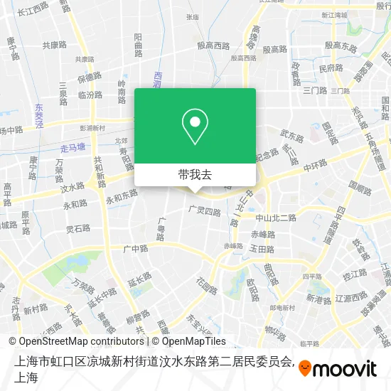 上海市虹口区凉城新村街道汶水东路第二居民委员会地图