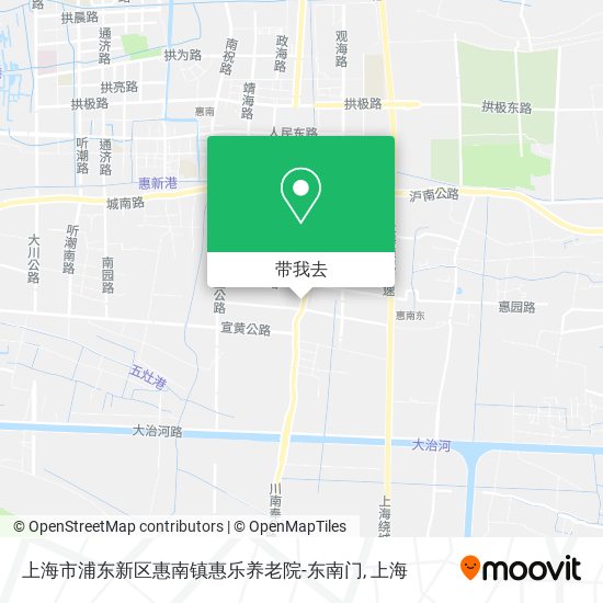 上海市浦东新区惠南镇惠乐养老院-东南门地图