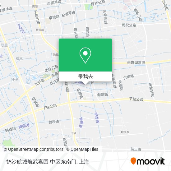 鹤沙航城航武嘉园-中区东南门地图