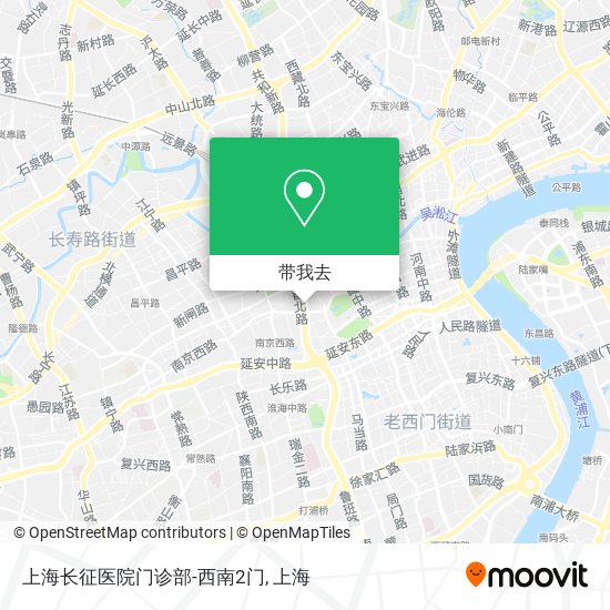 上海长征医院门诊部-西南2门地图