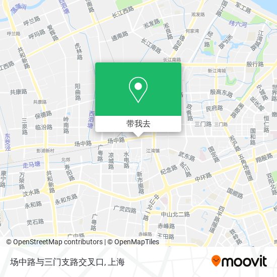 场中路与三门支路交叉口地图