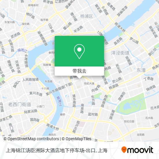 上海锦江汤臣洲际大酒店地下停车场-出口地图