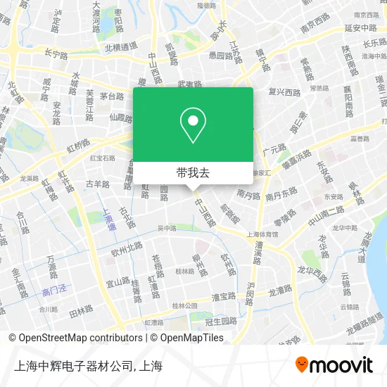 上海中辉电子器材公司地图