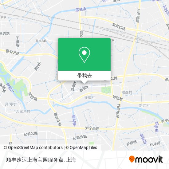 顺丰速运上海宝园服务点地图
