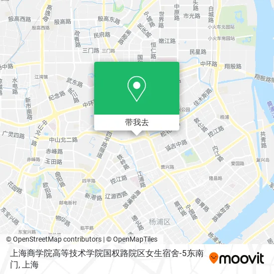 上海商学院高等技术学院国权路院区女生宿舍-5东南门地图