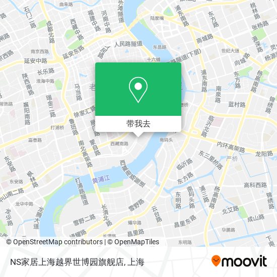 NS家居上海越界世博园旗舰店地图