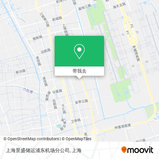 上海景盛储运浦东机场分公司地图