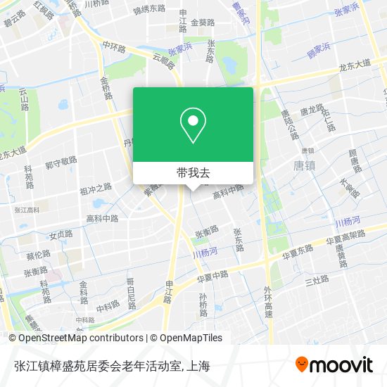张江镇樟盛苑居委会老年活动室地图