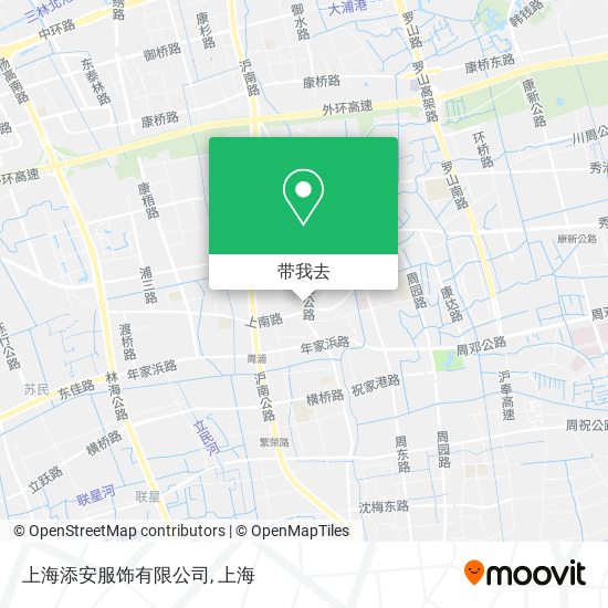 上海添安服饰有限公司地图