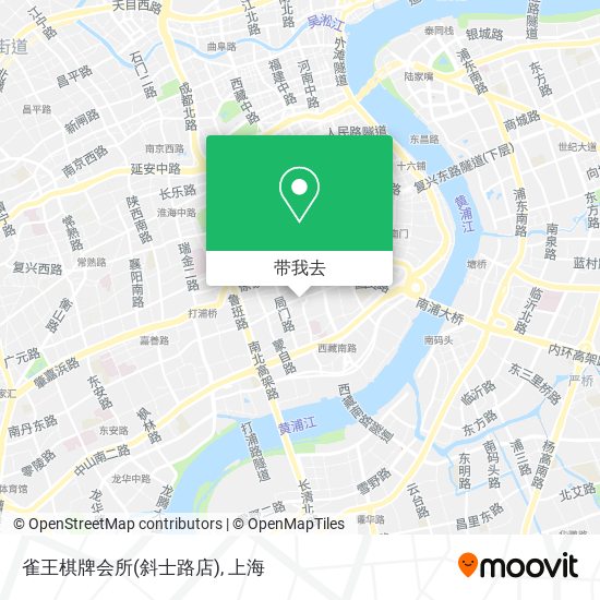 雀王棋牌会所(斜士路店)地图