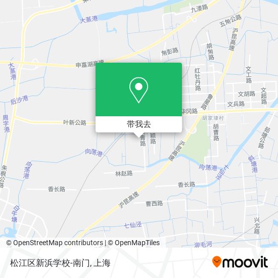 松江区新浜学校-南门地图
