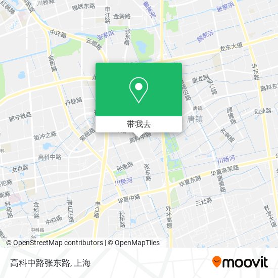 高科中路张东路地图