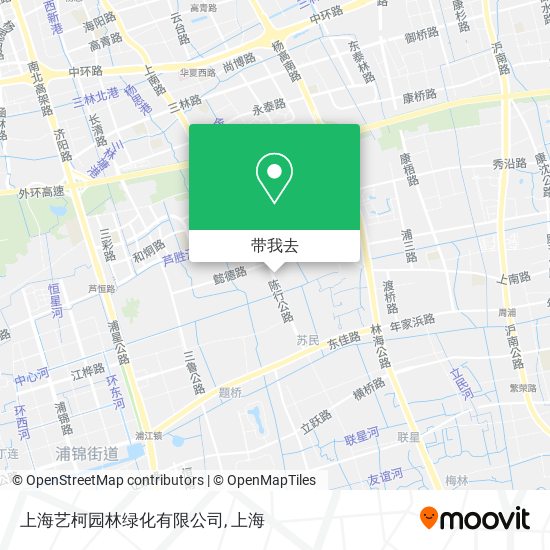 上海艺柯园林绿化有限公司地图
