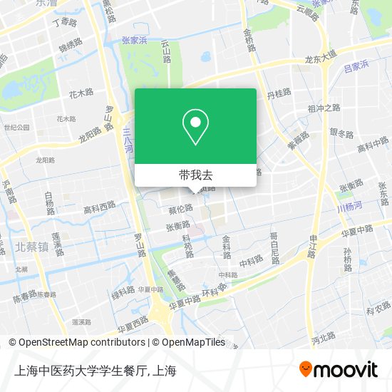 上海中医药大学学生餐厅地图