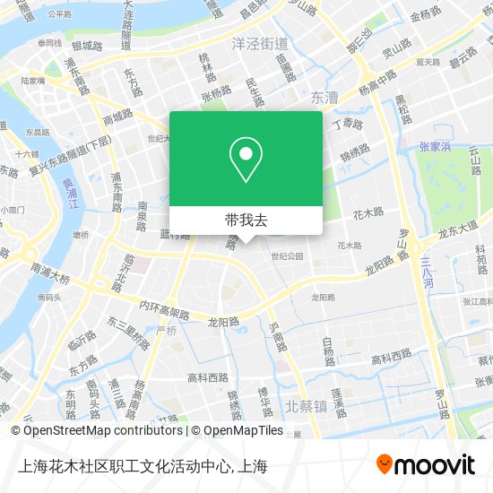 上海花木社区职工文化活动中心地图