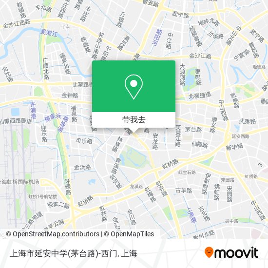 上海市延安中学(茅台路)-西门地图