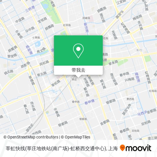 莘虹快线(莘庄地铁站(南广场)-虹桥西交通中心)地图