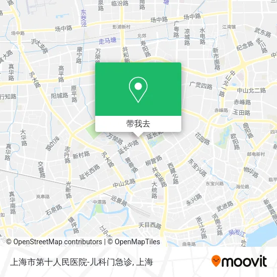 上海市第十人民医院-儿科门急诊地图