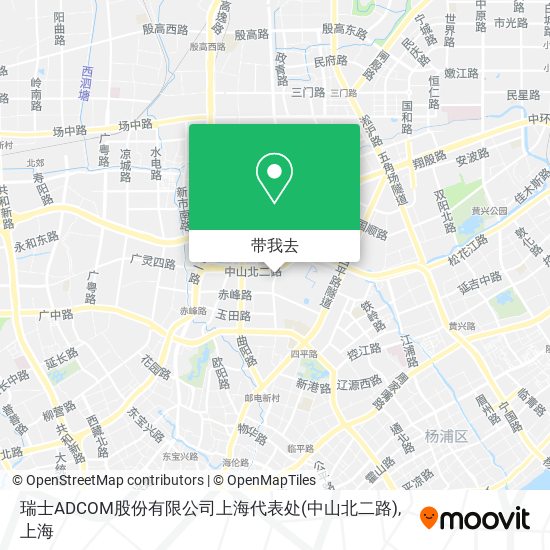 瑞士ADCOM股份有限公司上海代表处(中山北二路)地图