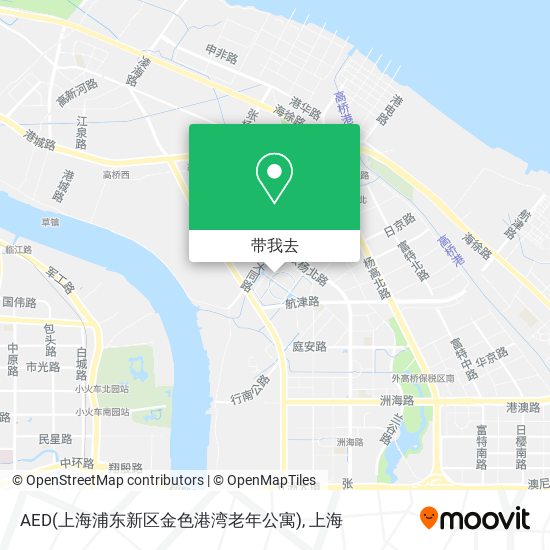 AED(上海浦东新区金色港湾老年公寓)地图