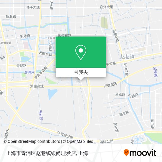上海市青浦区赵巷镇银尚理发店地图