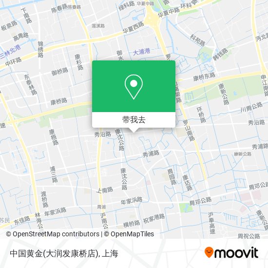 中国黄金(大润发康桥店)地图
