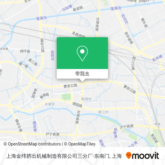上海金纬挤出机械制造有限公司三分厂-东南门地图