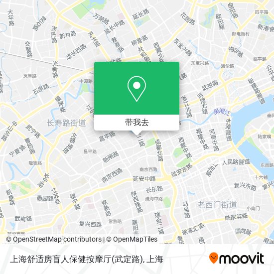 上海舒适房盲人保健按摩厅(武定路)地图
