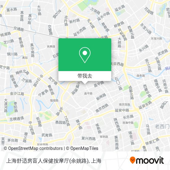 上海舒适房盲人保健按摩厅(余姚路)地图