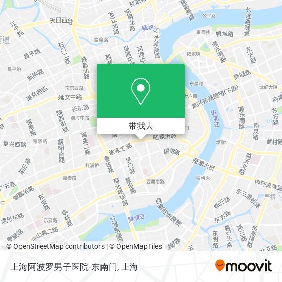 上海阿波罗男子医院-东南门地图