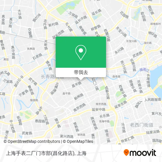 上海手表二厂门市部(昌化路店)地图