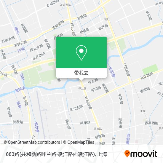 883路(共和新路呼兰路-凌江路西凌江路)地图