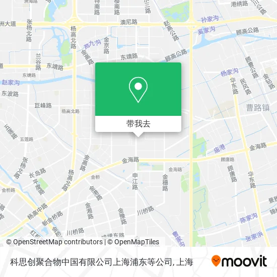 科思创聚合物中国有限公司上海浦东等公司地图