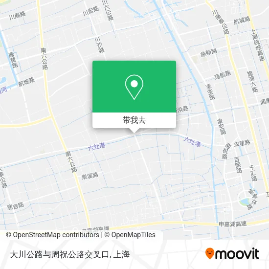 大川公路与周祝公路交叉口地图