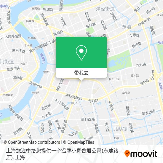上海旅途中给您提供一个温馨小家普通公寓(东建路店)地图